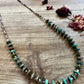 Green rondelle turquoise necklace with cream shells - fall collection