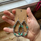 Real turquoise and 6 mm Sterling silver pearls teardrop earrings