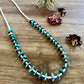 26 inch long blue disk turquoise necklace