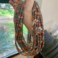 18 Inch 5 mm Sterling Silver Pearls necklace with orange/red spiny rondelle