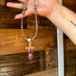Pendant - sterling silver with purple and orange spiny