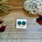 Mini flower stud blue turquoise earrings