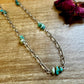 17 inch chain choker and turquoise nuggets