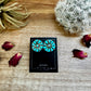 Flower Stud Blue Turquoise Earrings