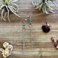 Chic dangle earrings with Sterling silver pearls and turquoise