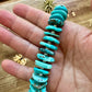 22 inch Graduated turquoise necklace and white shell