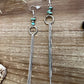 Chic dangle earrings with Sterling silver pearls and turquoise