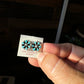 Mini flower stud blue turquoise earrings