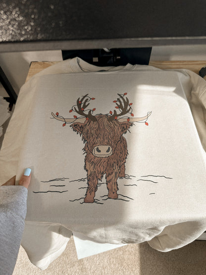 Highland Cow Christmas Crewneck