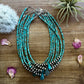 6 mm Navajo choker real turquoise