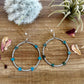 Turquoise Verasite heart hoops