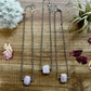 Kunzite stone choker with Sterling Silver Pearls