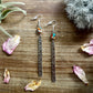 Spiny and turquoise dangle earrings