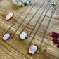 Kunzite stone choker with Sterling Silver Pearls