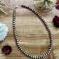 20 inch 8 mm Sterling Silver Pearls necklace