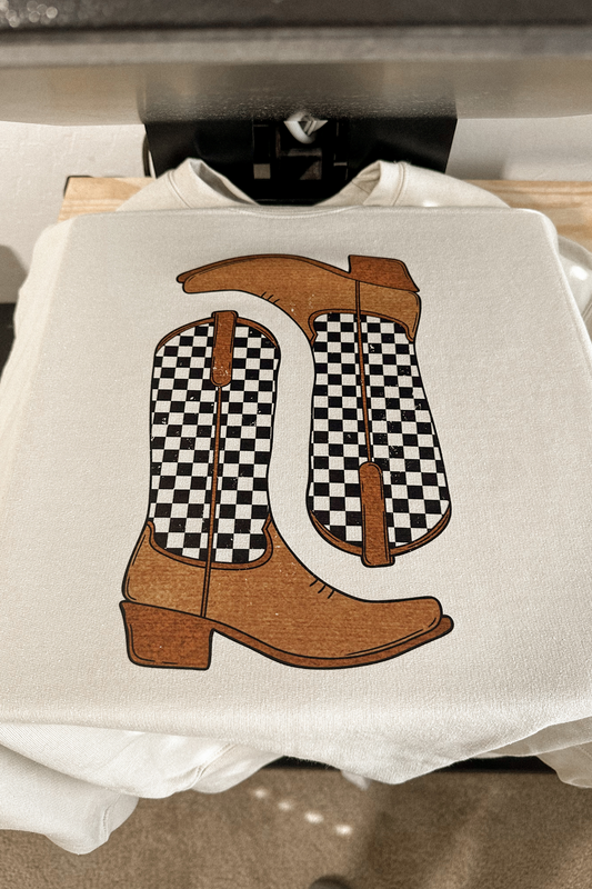 Western Boots Crewneck