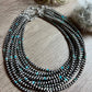 4 mm Navajo and turquoise choker