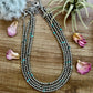 4 mm silver plated choker and composite turquoise